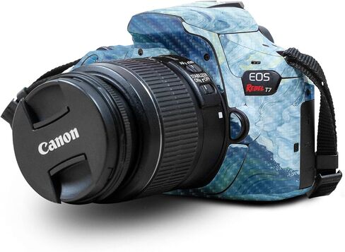 Carbon Fiber Skin Compatible with Canon EOS Rebel T7 Camera - Action Fish Puzzle - Premium 3M Vinyl Protective Wrap Decal Cover - Easy to Apply | Crafted in The USA by MightySkins in Saudi Arabia