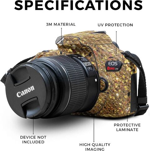 Carbon Fiber Skin Compatible with Canon EOS Rebel T7 Camera - Action Fish Puzzle - Premium 3M Vinyl Protective Wrap Decal Cover - Easy to Apply | Crafted in The USA by MightySkins in Saudi Arabia