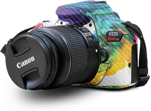 Carbon Fiber Skin Compatible with Canon EOS Rebel T7 Camera - Action Fish Puzzle - Premium 3M Vinyl Protective Wrap Decal Cover - Easy to Apply | Crafted in The USA by MightySkins in Saudi Arabia