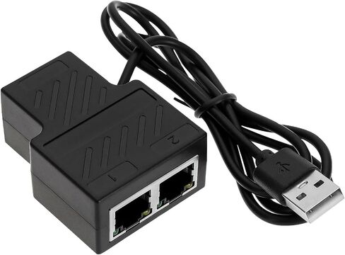 Create idea RJ45 Network Splitter Adapter 1 to 2 Ways RJ45 Network Distributor for RJ45 Port Computers Routers Network Boxes Compatible with Cat 5 Cat 5e Cat 6 Cat 7 in Saudi Arabia