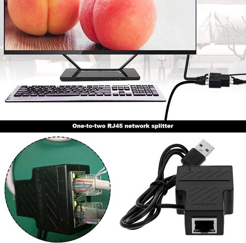 Create idea RJ45 Network Splitter Adapter 1 to 2 Ways RJ45 Network Distributor for RJ45 Port Computers Routers Network Boxes Compatible with Cat 5 Cat 5e Cat 6 Cat 7 in Saudi Arabia