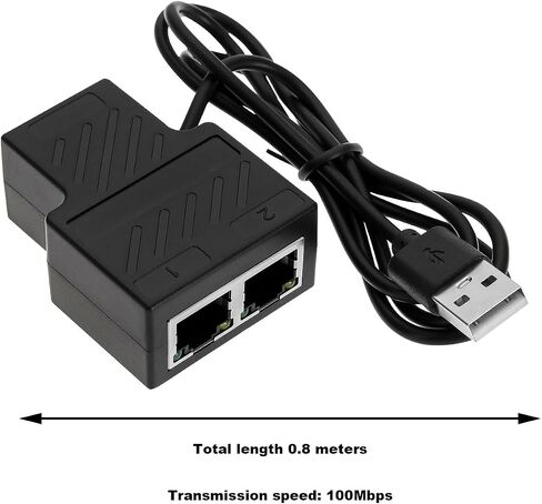 Create idea RJ45 Network Splitter Adapter 1 to 2 Ways RJ45 Network Distributor for RJ45 Port Computers Routers Network Boxes Compatible with Cat 5 Cat 5e Cat 6 Cat 7 in Saudi Arabia