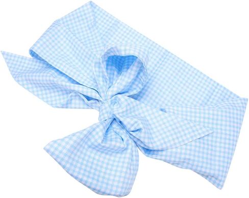 Newborn Swaddle Sash Maternity Bow Sash Newborn Infant Blanket Swaddling Blankets for Photo Shot Stretch Wrap Blankets & Swaddling (Light Blue Plaid) in Saudi Arabia
