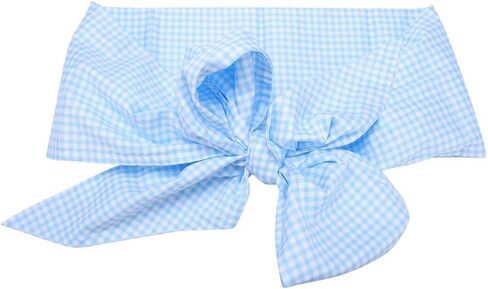 Newborn Swaddle Sash Maternity Bow Sash Newborn Infant Blanket Swaddling Blankets for Photo Shot Stretch Wrap Blankets & Swaddling (Light Blue Plaid) in Saudi Arabia