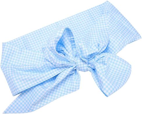 Newborn Swaddle Sash Maternity Bow Sash Newborn Infant Blanket Swaddling Blankets for Photo Shot Stretch Wrap Blankets & Swaddling (Light Blue Plaid) in Saudi Arabia