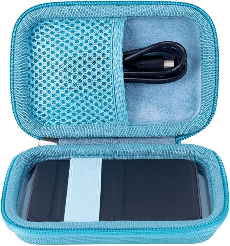 Khanka Hard Travel Case Replacement for Anker 621 622 633 Magnetic Battery (MagGo), 5000mAh 10000mAh Magnetic Wireless Portable Charger, Case Only (Black) in Saudi Arabia