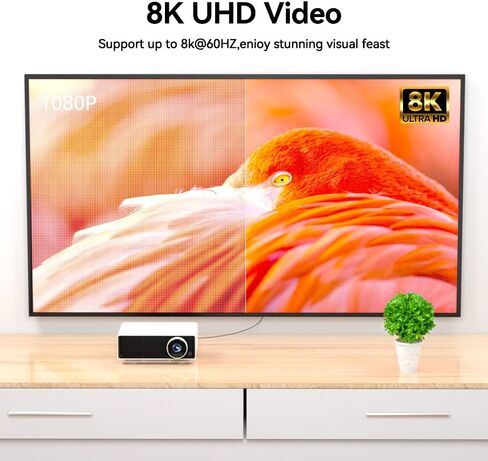 محول HDMI مغناطيسي 2.1، 48 جيجابت في الثانية، يدعم 8K@60 هرتز، قناة إرجاع الصوت، Dolby Atmos، الواقع الافتراضي ثلاثي الأبعاد، متوافق مع تلفزيون UHD، الشاشة، الكمبيوتر in Kuwait
