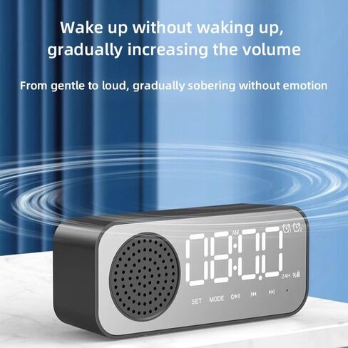 Bluetooth Speaker Wireless Outdoor Waterproof Portable Speaker Bluetooth 5.2 TF Card AUX FM Player Clock Temperature display Loud Stereo Booming Bass Energy for Home Party Gifts Speaker in Kuwait