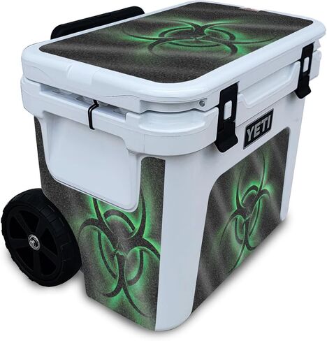 Glossy Glitter Cooler Skin Compatible with Yeti Roadie 32 Wheeled Cooler - Bio Glare - Premium 3M Vinyl Protective Wrap Decal Cover - Easy to Apply | Crafted in The USA by MightySkins in Saudi Arabia