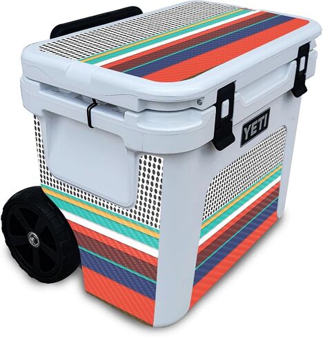 Carbon Fiber Skin Compatible with Yeti Roadie 32 Wheeled Cooler Premium 3M Vinyl Protective Wrap Decal Cover - Easy to Apply | Crafted in The USA by MightySkins in Saudi Arabia