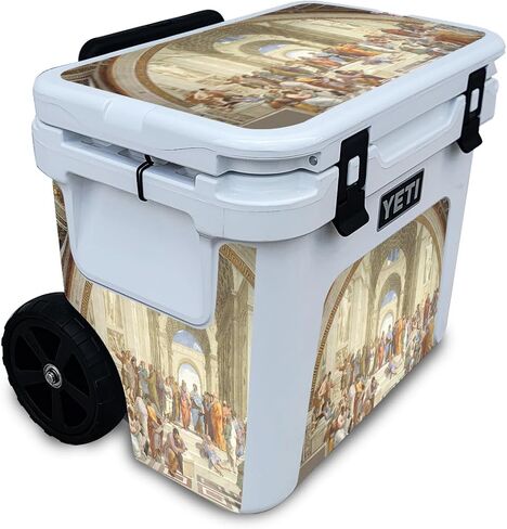 Cooler Skin Compatible with Yeti Roadie 32 Wheeled Cooler - School of Athens - Premium 3M Vinyl Protective Wrap Decal Cover - Easy to Apply | Crafted in The USA by MightySkins in Saudi Arabia