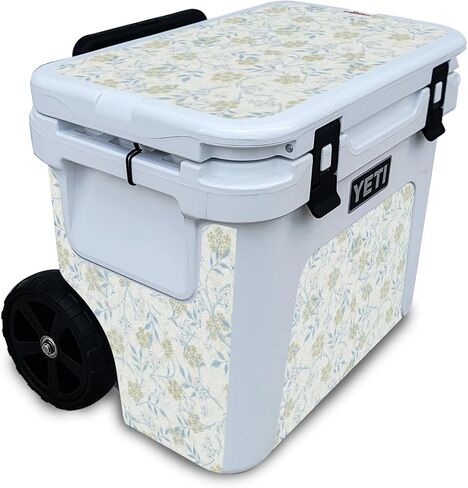 غلاف مبرد متوافق مع مبرد Yeti Roadie 32 ذو العجلات - ياسمين - غطاء لاصق واقٍ من الفينيل الفاخر 3M - سهل الاستخدام | صُنع في الولايات المتحدة الأمريكية بواسطة MightySkins in Saudi Arabia