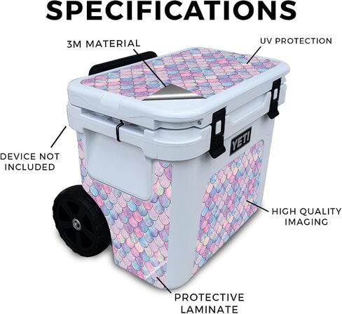 Carbon Fiber Skin Compatible with Yeti Roadie 32 Wheeled Cooler Premium 3M Vinyl Protective Wrap Decal Cover - Easy to Apply | Crafted in The USA by MightySkins in Saudi Arabia
