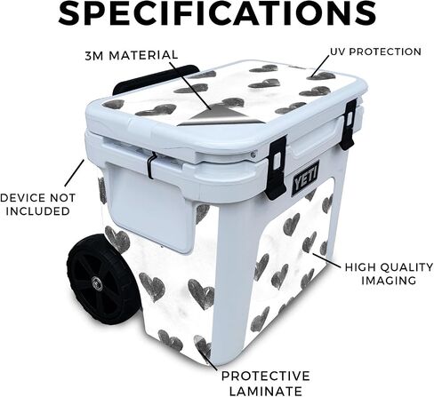 Carbon Fiber Skin Compatible with Yeti Roadie 32 Wheeled Cooler Premium 3M Vinyl Protective Wrap Decal Cover - Easy to Apply | Crafted in The USA by MightySkins in Saudi Arabia