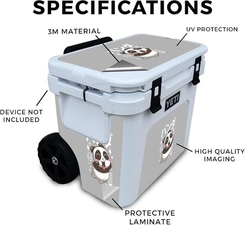 Carbon Fiber Skin Compatible with Yeti Roadie 32 Wheeled Cooler Premium 3M Vinyl Protective Wrap Decal Cover - Easy to Apply | Crafted in The USA by MightySkins in Saudi Arabia