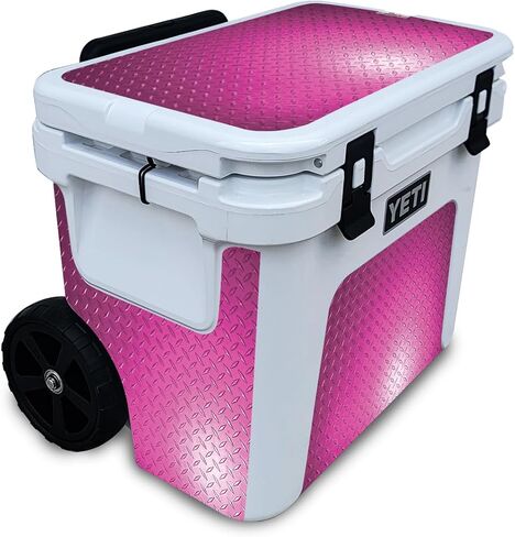 Carbon Fiber Skin Compatible with Yeti Roadie 32 Wheeled Cooler Premium 3M Vinyl Protective Wrap Decal Cover - Easy to Apply | Crafted in The USA by MightySkins in Saudi Arabia