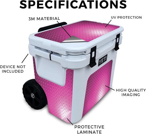 Carbon Fiber Skin Compatible with Yeti Roadie 32 Wheeled Cooler Premium 3M Vinyl Protective Wrap Decal Cover - Easy to Apply | Crafted in The USA by MightySkins in Saudi Arabia