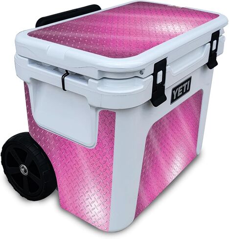 Carbon Fiber Skin Compatible with Yeti Roadie 32 Wheeled Cooler Premium 3M Vinyl Protective Wrap Decal Cover - Easy to Apply | Crafted in The USA by MightySkins in Saudi Arabia
