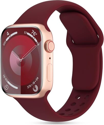 DYKEISS Patented Silicone Compatible with Apple Watch Band 38mm 40mm 41mm 42mm 44mm 45mm 49mm, Soft Waterproof Strap Sport Wristband for iWatch Bands Series 9 8 7 SE 6 5 4 3 2 1 Ultra Women Men in Saudi Arabia