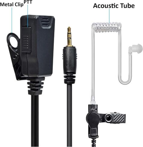 سماعة رأس لاسلكية، سماعة أذن على شكل حرف G مع ميكروفون لـ Cobra Microtalk MT200 MT525 MT550 PR375 PR385 CX105 CX112 CXT145 CXT235 CXT345 CXT545 CXR925 راديو ثنائي الاتجاه in Saudi Arabia