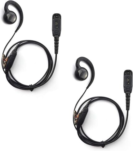 C-Shape Swivel Earpiece Headset with PTT Button & Microphone for Motorola Two-Way Radios XPR7550e, XPR7580, XiR-P8268, MTP850, APX900, APX4000 in Saudi Arabia