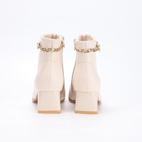 Camello Women's Ankle Boots Low Heel with Side Zipper Classic Fashion Booties with Chunky Heel in Saudi Arabia