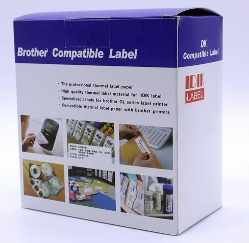 ملصقات بديلة IDIK-11201 متوافقة مع ملصق العنوان القياسي Brother DK-1201 29 مم × 90 مم × 400 قطعة/لفة معبأة في صندوق بيع بالتجزئة مطبوع فردي مع خرطوشة دائمة in Saudi Arabia