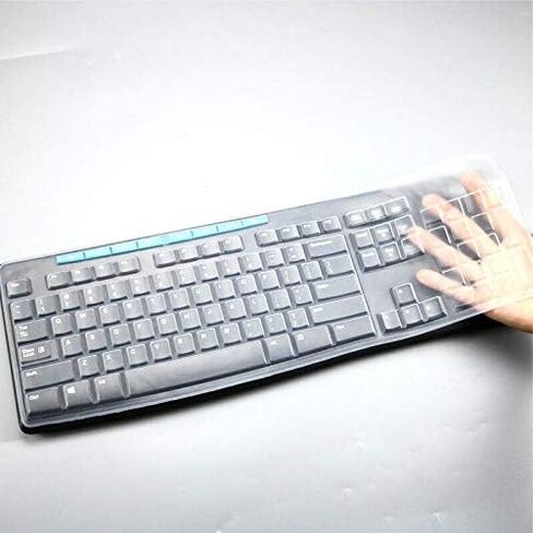 غطاء لوحة المفاتيح السيليكون الرفيع للغاية للوحة المفاتيح Logitech MK295 MK275 K200 MK200 K260 MK260 K270 MK270 (شفاف) in Saudi Arabia
