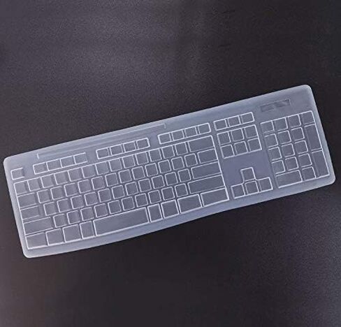 غطاء لوحة المفاتيح السيليكون الرفيع للغاية للوحة المفاتيح Logitech MK295 MK275 K200 MK200 K260 MK260 K270 MK270 (شفاف) in Saudi Arabia