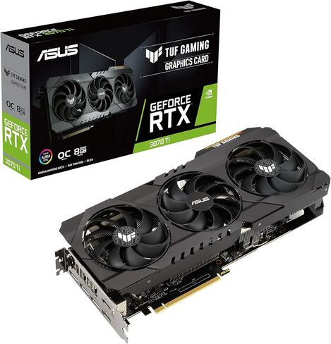 ASUS TUF Gaming NVIDIA GeForce RTX 3070 Ti OC Edition Graphics Card (PCIe 4.0, 8GB GDDR6X, HDMI 2.1, DisplayPort 1.4a, Dual Ball Fan Bearings, Military-Grade Certification, GPU Tweak II) (Renewed) in Kuwait