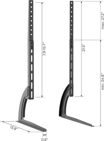 ProMounts Universal Fixed Tabletop TV Stand for 13 to 72 inch Flat and Curved LCD, LED, Plasma Screen, Adjustable Stand Mount Holds up to 110 lbs. in Saudi Arabia