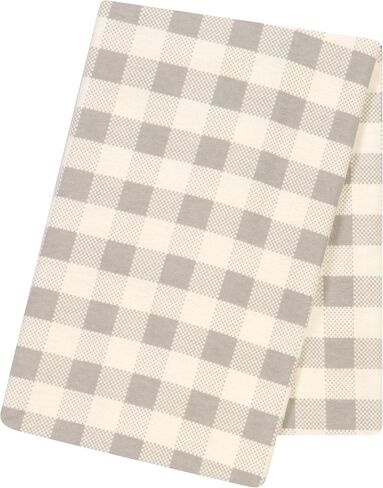 Trend Lab Brown and Red Buffalo Check Deluxe Flannel Swaddle Blanket - Buffalo Check Cotton, Red and Brown, 48 in x 48 in in Saudi Arabia