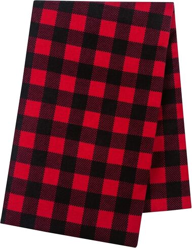 Trend Lab Brown and Red Buffalo Check Deluxe Flannel Swaddle Blanket - Buffalo Check Cotton, Red and Brown, 48 in x 48 in in Saudi Arabia