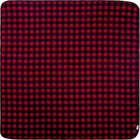 Trend Lab Brown and Red Buffalo Check Deluxe Flannel Swaddle Blanket - Buffalo Check Cotton, Red and Brown, 48 in x 48 in in Saudi Arabia