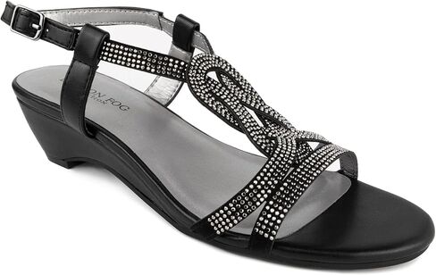 صندل ميدو ويدج أسود / 10 in Kuwait