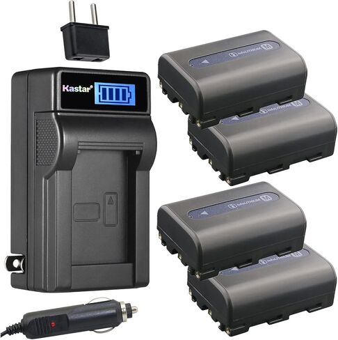 Kastar NP-FM50 LCD AC Battery Charger Compatible with Sony DCR-TRV30 DCR-TRV33 DCR-TRV38 DCR-TRV39 DCR-TRV40 DCR-TRV50 DCR-TRV60 DCR-TRV70 DCR-TRV75 DCR-TRV80 DCR-TRV116 DCR-TRV140 Cameras in Saudi Arabia