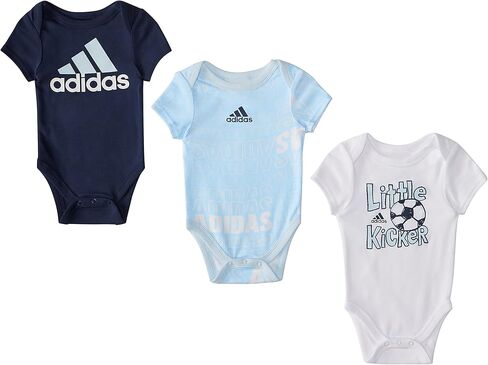 adidas baby-boys 3-pack Short Sleeve Bodyshirt Set in Saudi Arabia