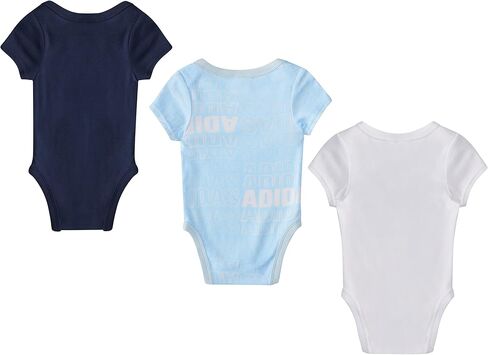 adidas baby-boys 3-pack Short Sleeve Bodyshirt Set in Saudi Arabia