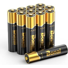 BONAI Rechargeable AAA Batteries 12 count, AA Batteries Rechargeable 1100mAh High Capacity NiMH Batteries Low Self-Discharge Upgrade