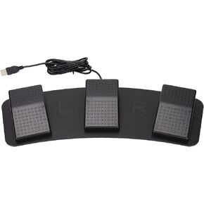 USB Triple Foot Switch Pedal, PC Triple Foot Switch Programmable Computer computer keyboard Multifunctional Ergonomic Triple USB Foot Pedal,for Video Game Office Equipment Control((mechanical switch))