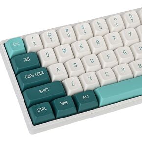 PBT Keycaps, CSA Profile Double Shot Keycaps Blue and White 158 Keys Keycaps Set, Custom Keycaps for Cherry Gateron MX Switches Mechanical Keyboard (Shoko Blue)