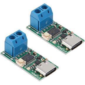 2pcs ZY12PDN USB-C PD2.0 3.0 to DC Fast Quick Charging Power Supply Module USB Charger Board Set - ZY12PDN Screw Terminal