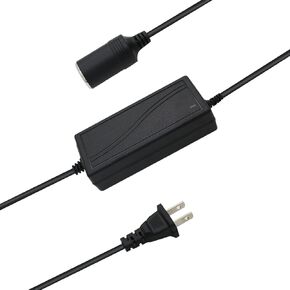 AC to DC 12V Car Plug Adapter Converter, Electric Cooler Refrigerator 5A 60W Cigarette Lighter Power Supply Cord