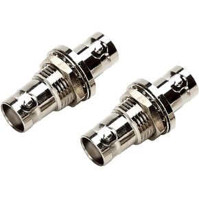 2PCS BNC Connector Female to Female BNC Bulkhead Insulated Connector Coupler Panel Mount Coax Adapter