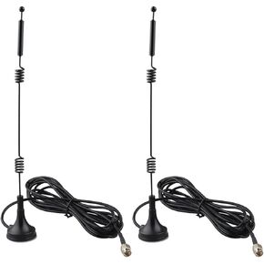 2pcs Dual Band WiFi Aerial Antenna with 3m/9.8ft Cable 2.4GHz 5GHz 5.8GHz 12dBi on Magnetic Base with RP-SMA Male Connector for WLAN Router Range Extender Gateway Mini PCIE Network Card