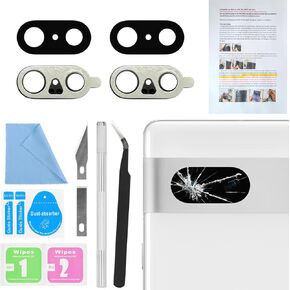 2 PCS for ASDAWN Back Rear Camera Lens Glass Replacement for Google Pixel 7 with Pre-Installed Adhesive, 6.3 Inches Pixel 7 Back camera Lens Glass kit with Installation Manual + Repair Tool Set
