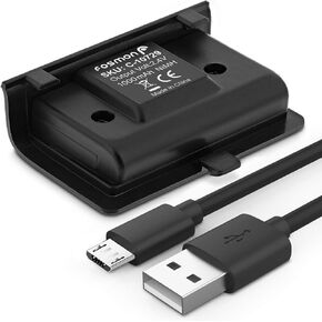 وحدة تحكم Fosmon Xbox One بقدرة 1000 مللي أمبير في الساعة، حزمة بطارية قابلة لإعادة الشحن (عبوة واحدة) مع كابل شحن Micro USB بطول 10 أقدام لوحدة تحكم Xbox One S/X/Elite، تعمل أيضًا مع Fosmon Dock C-10659/C-10709 in Kuwait