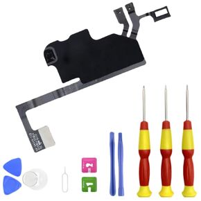 Earpiece Speaker Replacement for iPhone 13 Ear Speaker Sensor Proximity Light Flex Cable Incl Mic Earphone Speaker Assembly with tools A2482 A2631