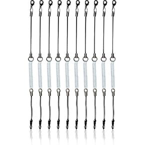 Detachable Elastic Coil-Style Lanyard Replacement (10-Pack)