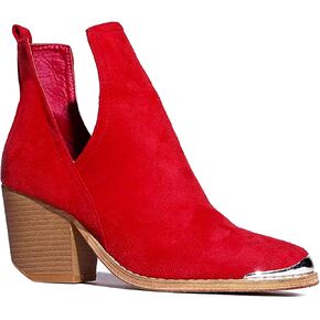 J. Adams Tess Booties for Women - Slip Mid Block Heel